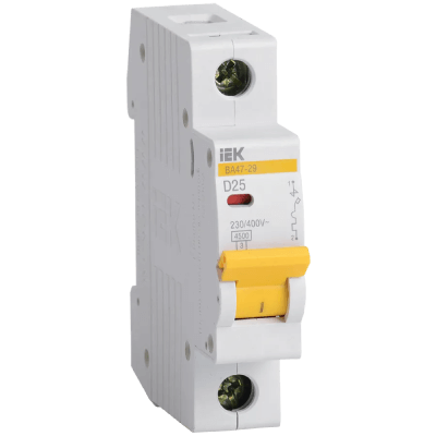ВА47-29 1Р 25А 4.5кА D IEK